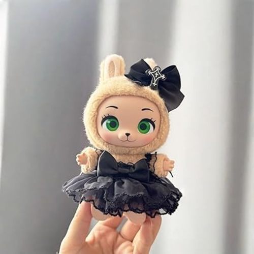 Evening Dresses Clothes for 17cm/6.7Inches Doll,2 Piece Set Bow Clothing Accessories,Boys and Girls Stylish Adorable Dolls Clothes Accessories (Doll Not Included)