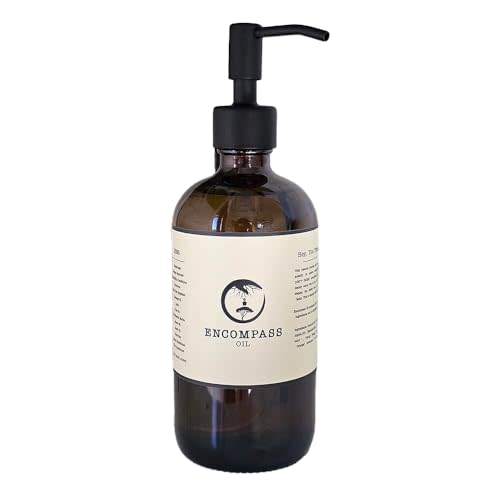All Natural Encompass Oil, Body Oil, Hair Oil, Natural Skin Care, 16 oz (Glass Bottle)