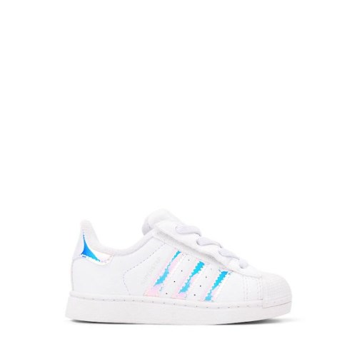 adidas Superstar II Comfort Closure Elastic Lace Athletic Shoe - Baby / Toddler - White / Halo Blue