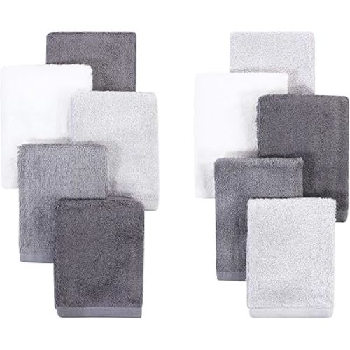 Little Treasure Unisex Baby Rayon from Bamboo Luxurious Washcloths, Gray Charcoal, One Size