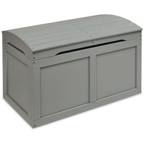 Badger Basket Hardwood Barrel Top Toy Chest - Gray