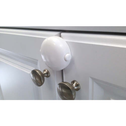 Adhesive Double Door Lock - White