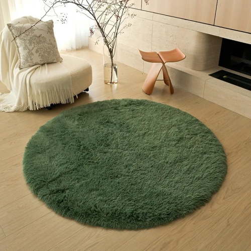 Soft Plush Rugs for Kids Bedroom Play Mat Home Decor Circular Fluffy Carpet for Baby Room Floor Decor White Rug for Nursery