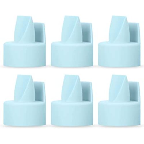 [6-Count] Papablic Duckbill Valves, Replacement Milk Valves Compatible with Spectra S1 S2 and Medela Breast Pumps Accessories, BPA & DEHP Free, Blue