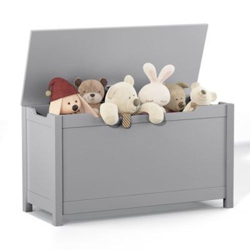 TopComfy Decorative Storage Cabinets Toy Organizer with Safety Lid for Kids Room Nursery, Gray, 31.5"*13"*16.7"