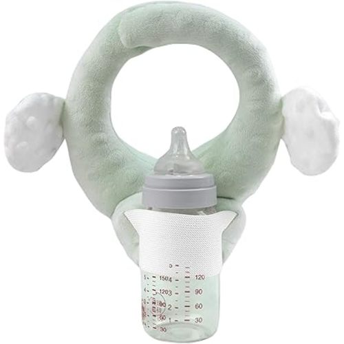 Bottle Holder for Self Feeding, Bottle Holder Hands Free, Adjustable Feeding Pillow, Plush Bottle Support Pillow, Soft, Washable (No Bottle)