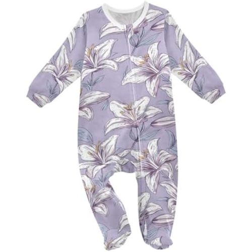 vvfelixl Simple Drawing Sun Baby Sleepers for Girl Boys Newborn Baby Play One-Piece Footies for 0-3 Months