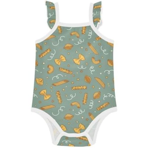 Baby Girls Bodysuit Summer Ruffle Sleeveless Rompers One Piece Cotton Clothes Outfits for Newborn Infant 0-24 Months