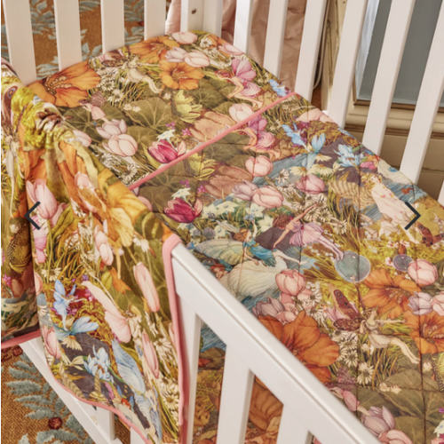 Kip&Co x Fairyland Fairy Garden Organic Cotton Baby Fitted Sheet