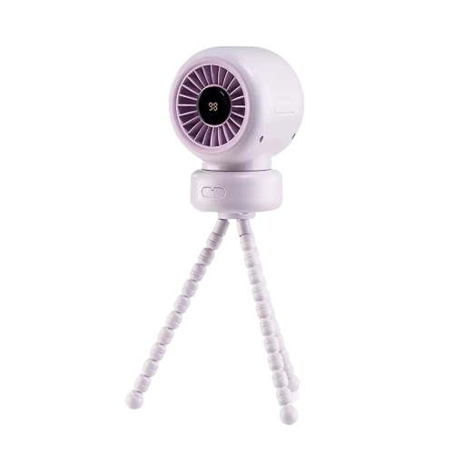 Stroller Fan with Auto Oscillation, Rechargeable, Tripod Clip On, Digital Display, Quiet 3 Speed, for Baby Car Seat, Crib, Desk, Travel