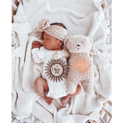 FLORAL OVERSIZED BOW HEADBAND - LATTE