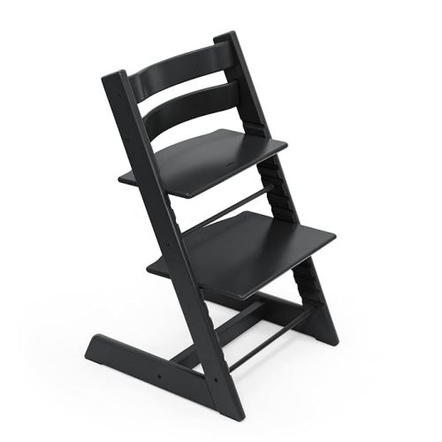 Stokke Tripp Trapp Chair, Black - Adjustable, Convertible Chair for Toddlers, Children & Adults - Convenient, Comfortable & Ergonomic - Classic Design