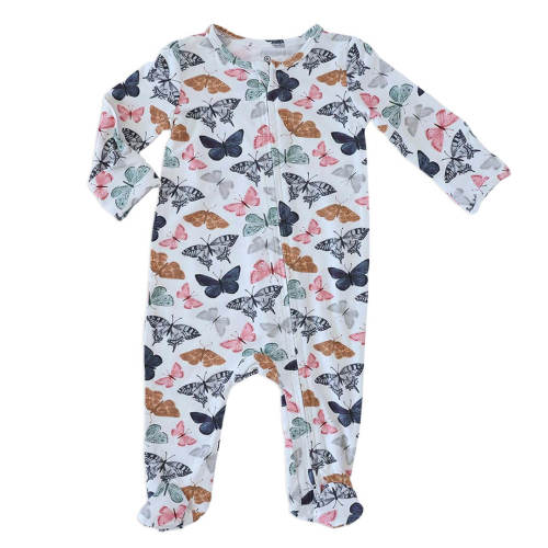 Bentley's Butterfly Zipper Footie