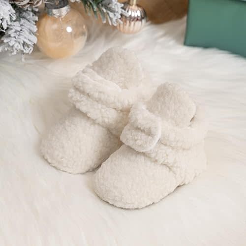 Infant Baby Boys Girls Warm Fleece Cozy Indoor Boots Soft Winter Cotton Non-Slip Booties Shoe Toddler Socks Crib shoes