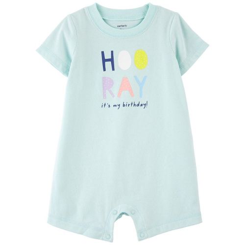 Baby Carter's 1-Piece Mint Birthday Romper