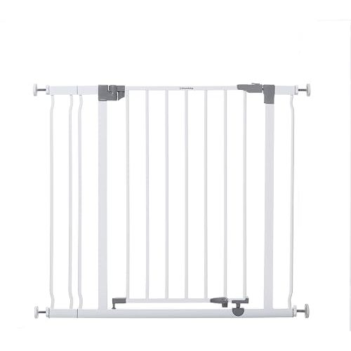 Dreambaby Liberty Walk Thru Baby Safety Gate Set - with 3.5inch Extension Panel - Fits 29.5-36.5inch Openings - Pressure Mounted Security Gates - White
