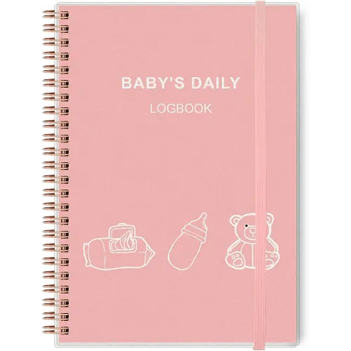 Baby's Daily Log Book - A5 Baby Care planner for Newborns, Schedule for Tracking Newborn's Daily Routine, 152 Easy to Fill Pages Track and Monitor Nursing, Sleep, Feeding, Diapers, Pumping - Pink