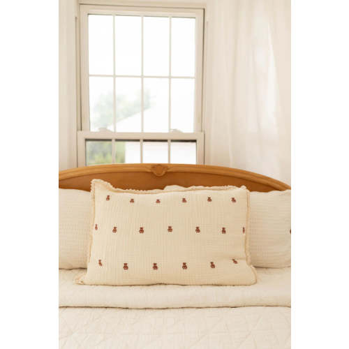 Organic Cotton Layered Gauze Pillowcase - Teddy