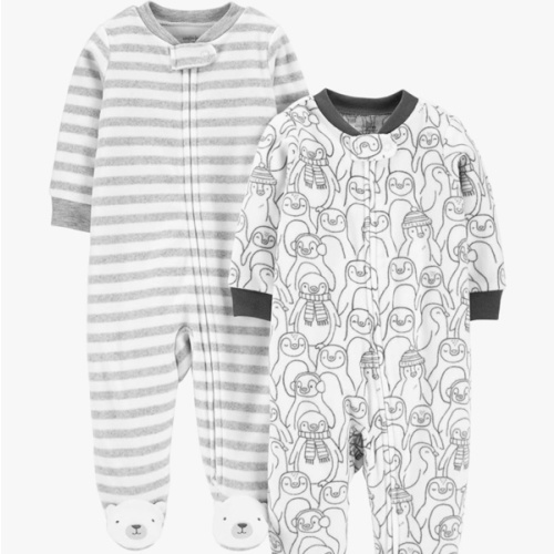 Simple Joys by Carter's Baby 2-Pack Neutral Fleece Footed Sleep and Play