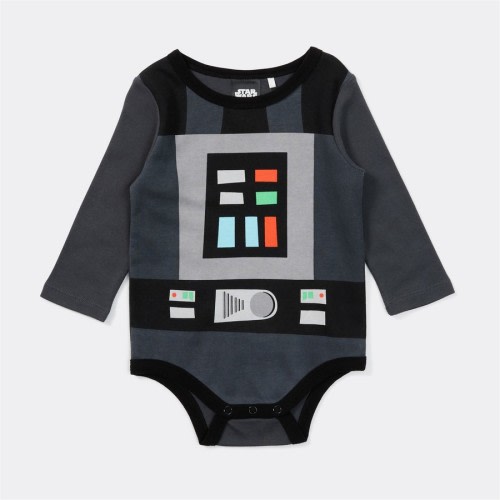 Star Wars Baby Long Sleeve Darth Vader Bodysuit - Ebony - Size 0000
