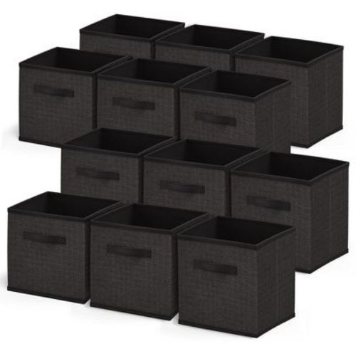 Nestl Foldable Cube Storage Bins, Fabric Storage Bins with Handles, Cubby Organizers Bins