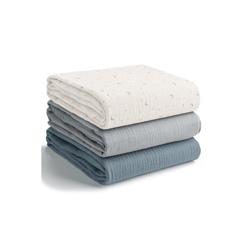 100% Cotton Muslin Swaddle Blankets Pack of 3