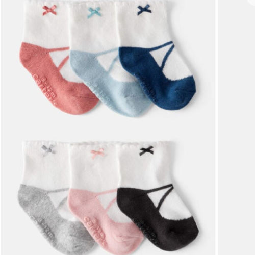 Baby Girl 6-Pack Ankle Socks | Carter's