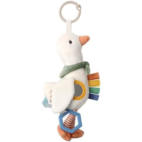 Itzy Ritzy Bitzy Traveler Baby Stroller & Car Seat Toy with Rattle (Goose)