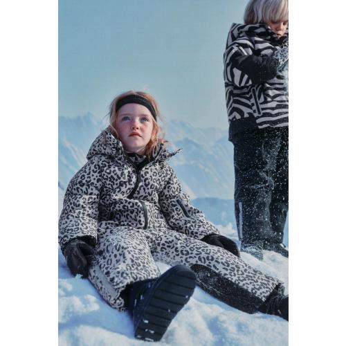 WATER RESISTANT AND WINDPROOF ANIMAL PRINT LONG JUMPSUIT - Light gray | ZARA United States