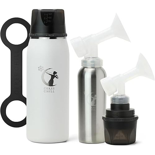 Ceres CHILL OG+ Breastmilk Chiller/Warmer – 12–38oz Portable Breast Milk Cooler, Two Chilling Options & More Capacity – Pump Compatible Container - Moonlighting