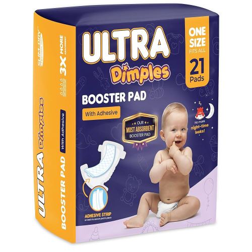 Inspire Ultra Dimples Diaper Booster Pads | Our Most Absorbent Diaper Inserts Ever | Diaper Pads Inserts Overnight or Daytime | Diaper Liners Turn Any Diaper into Super Overnight Diapers for Babies