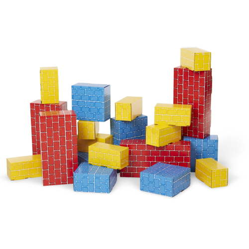 Melissa & Doug Toy Set - Extra-Thick Cardboard Building Blocks, 24 Blocks in 3 Sizes, FSC Certified