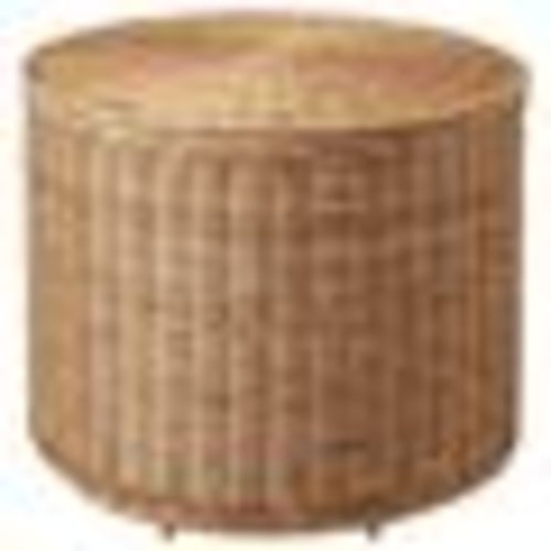IKEA - TOLKNING ottoman with storage, handmade rattan