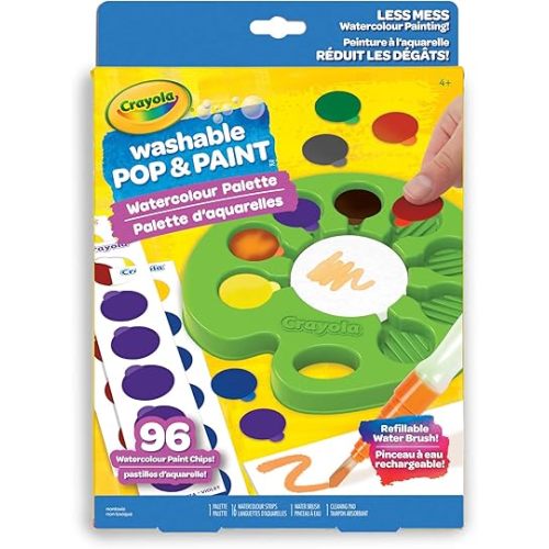 CRAYOLA Washable Pop & Paint Watercolour Palette