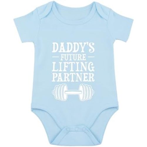 Funny Daddy'S Future Lifting Partner Boy Baby Clothes Boy Dad Newborn Baby Daddy Future Bodysuit