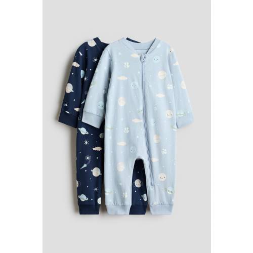 2-PACK PRINTED PAJAMA JUMPSUITS