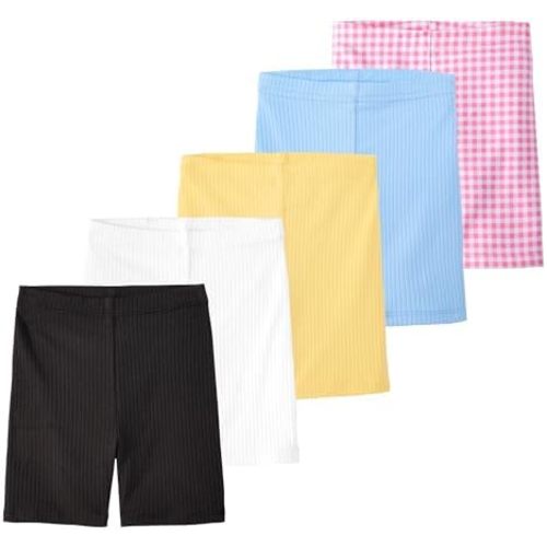 Garanimals Baby & Toddler Girl Biker Shorts - Machine-Washable Kid's Clothes - Size 0-6T - 5 Pack
