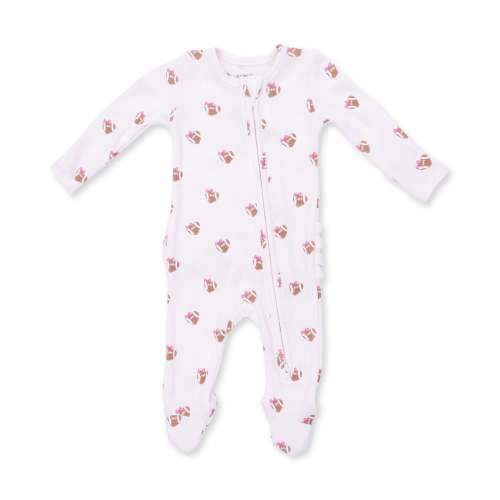 Mini Football Hearts - 2 Way Ruffle Back Zipper Footie – Angel Dear