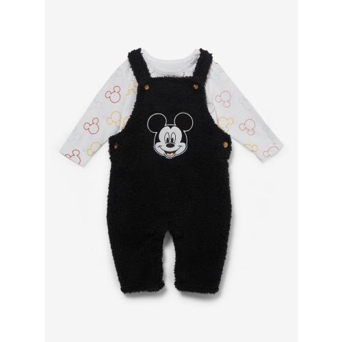 Disney Mickey Mouse Sherpa Infant Long Sleeve T-Shirt & Overall Set | BoxLunch