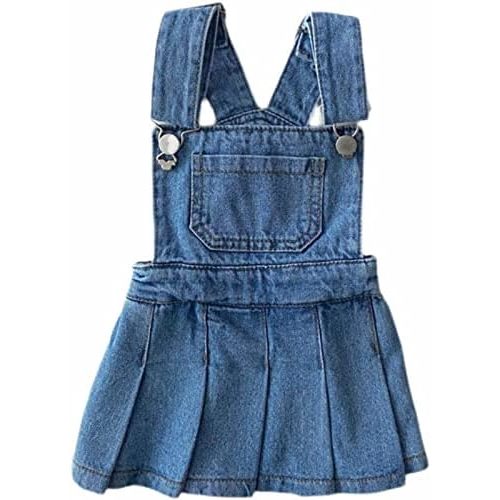 Toddler Clothes Set Summer Girls Denim Overall Dress Pleated Dress for Ages 6 Months to 6 Years Toddler Girl Baby