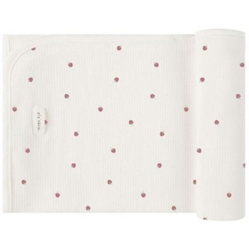 Ely's & Co. Baby Ribbed Cotton Receiving Blanket - Strawberry Print
