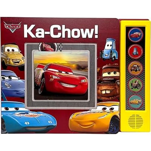Disney Pixar Cars – Lightning McQueen, Mater, and More! - Ka-Chow! - Trace-a-Track Interactive Sound Book - PI Kids