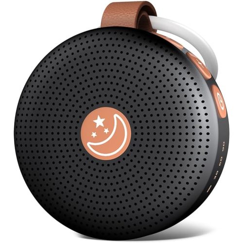 Mini Sound Machine Portable Baby White Noise Machine Brown Noise Machine 30 Soothing Sounds for Kids Adults Auto-Off Timer 32 Volume Levels Battery Sleep Machine for Home Office Privacy (Black)