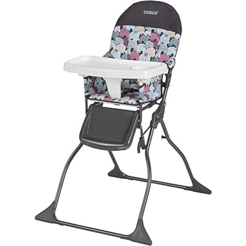 Cosco Kids Highchair for Baby, Simple Foldable High Chair, Convenient, Lightweight, and Compact Design, Elephant Puzzle