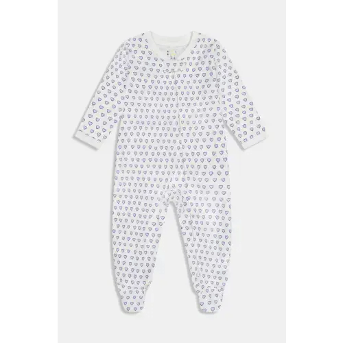Infant Hearts Zipper Footie