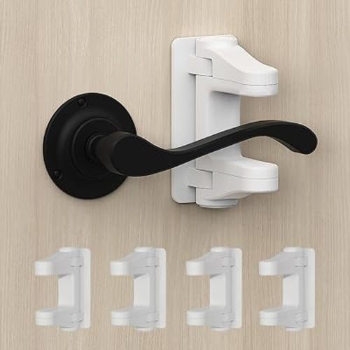 Child Proof Door Lever Lock for Baby Safety, 4 Pack