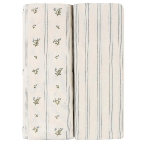 Pack N Play I Portable Crib Sheet Set - Linear Berry Leaf – Ely's & Co.