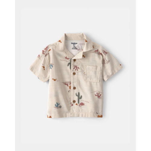 Baby Boy Desert Short-Sleeve Button-Down Shirt - Beige - OshKosh B'gosh | Carter's