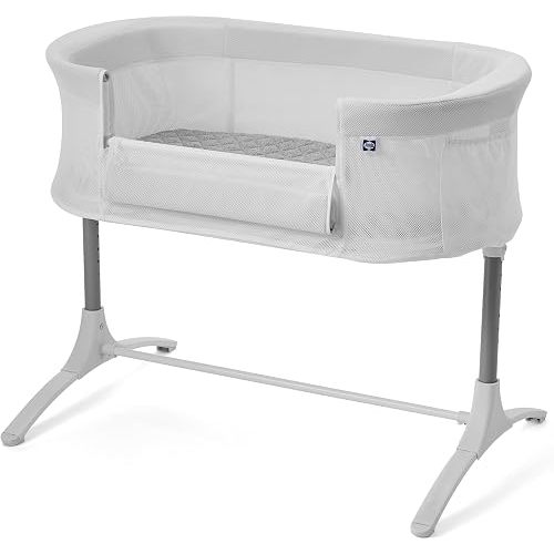 Sealy Baby Airy Dreams 2-in-1 Bedside Bassinet Sleeper with Breathable Mesh, Adjustable Height, Cozy Quilted Sheet and Mattress Pad