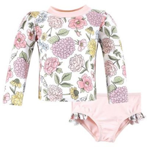 Hudson Baby Girls Swim Rashguard Set, Vintage Blossom